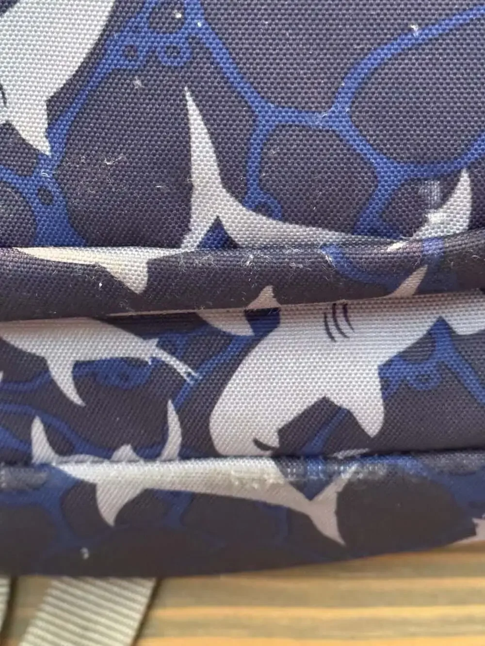L.L. Bean Junior Original Book Pack Deep Ocean Shark Print Backpack